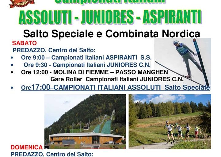 CAMPIONATI ITALIANI ASSOLUTI, JUNIORES E ASPIRANTI