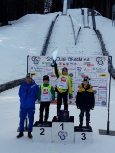 podio coppa italia U10 combinata 1° Manuel Boninsegna