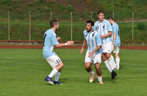 Foto Baldo dopo rete contro Valsugana