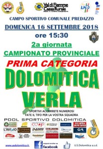 Partita 16.09.2018 Dolo-Verla